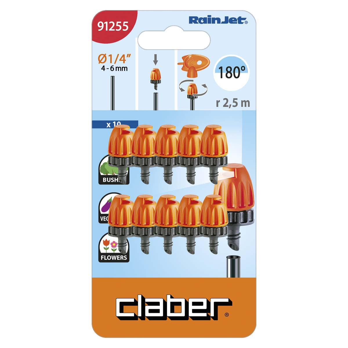 CLABER - Microirrigatore 180° - 91255