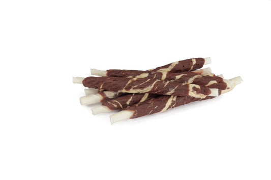 Treats & Snack - Rolls di pelle bovina con coniglio e merluzzo