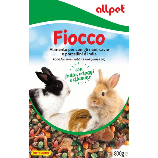Fiocco - alimento per conigli nani, cavie e porcellino d India
