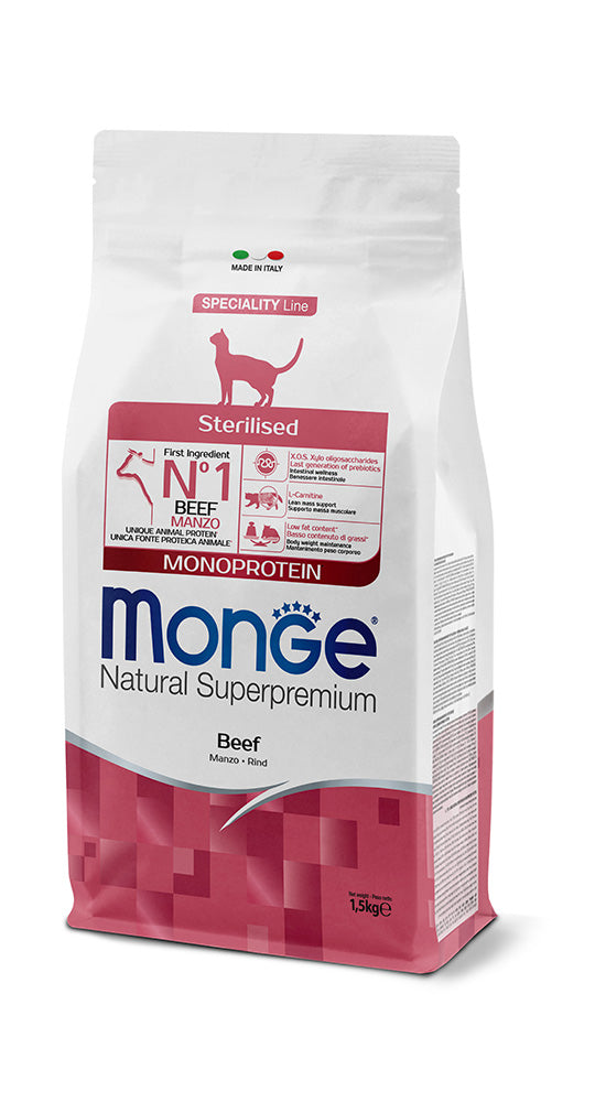 Monge Natural Superpremium Sterilised Monoprotein - MANZO
