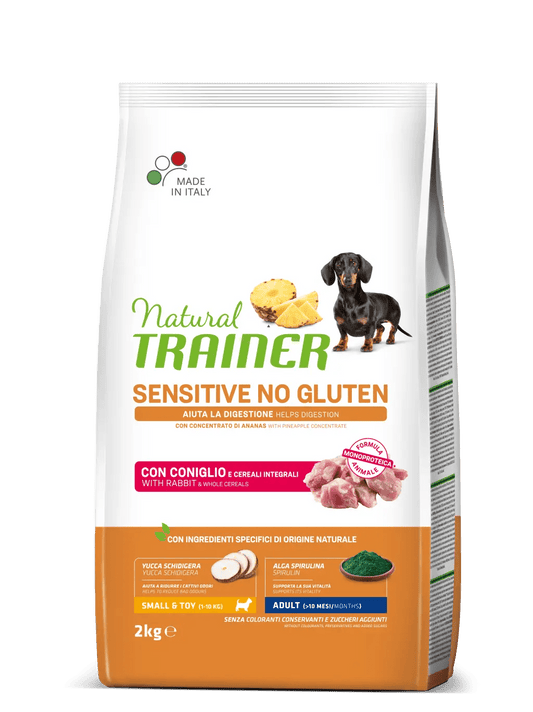 Natural Trainer - Dog Small & Toy - SENSITIVE - NO GLUTEN - Coniglio