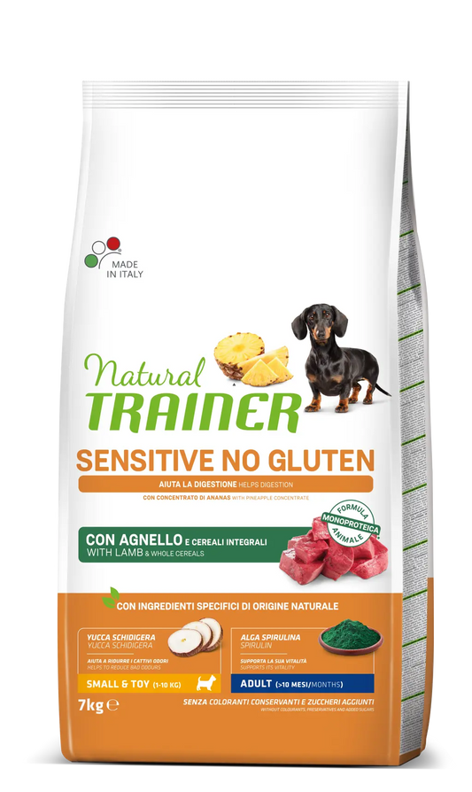 Natural Trainer - Dog Small & Toy - SENSITIVE - NO GLUTEN - Agnello