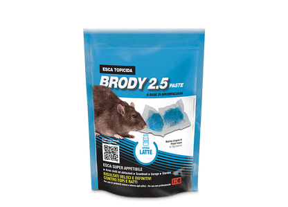 Brody 2.5 A base di Brodifacoum - esca in pasta fresca - latte