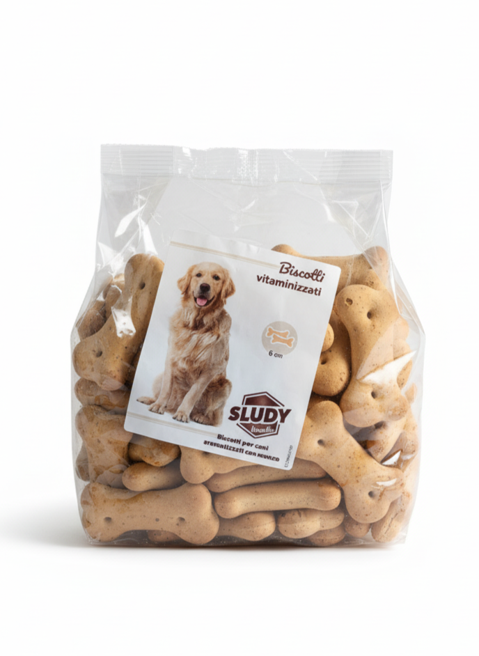 Biscotti per cani vitaminizzati | aromatizzati con manzo | Sludy