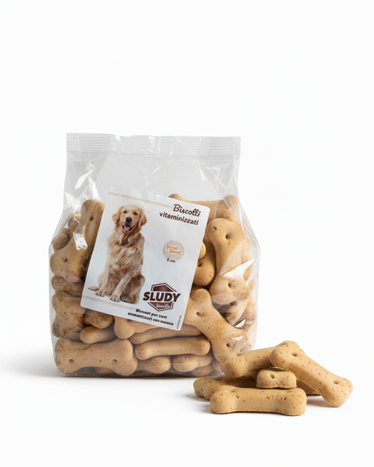 Biscotti per cani vitaminizzati | aromatizzati con manzo | Sludy