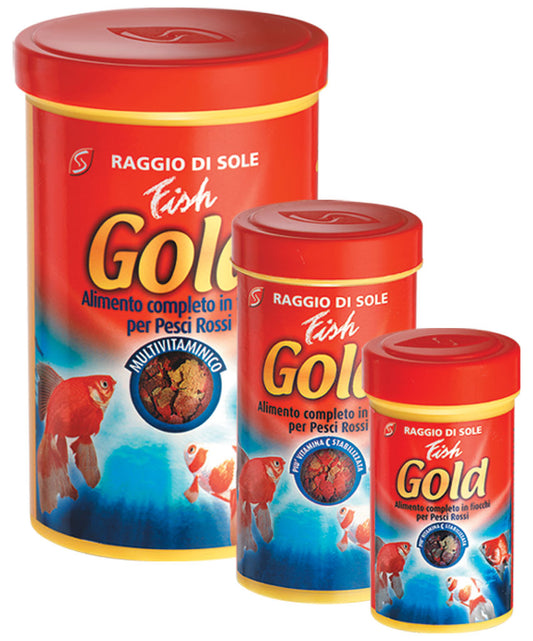 FISH GOLD - Alimento completo in fiocchi per pesci rossi e laghetto