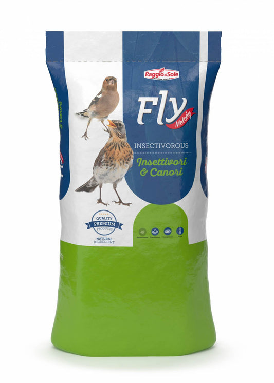 PIUMÌ – FLY MELODY - kg 10 - Mangime complementare per uccelli ornamentali (uccelli insettivori e canori)