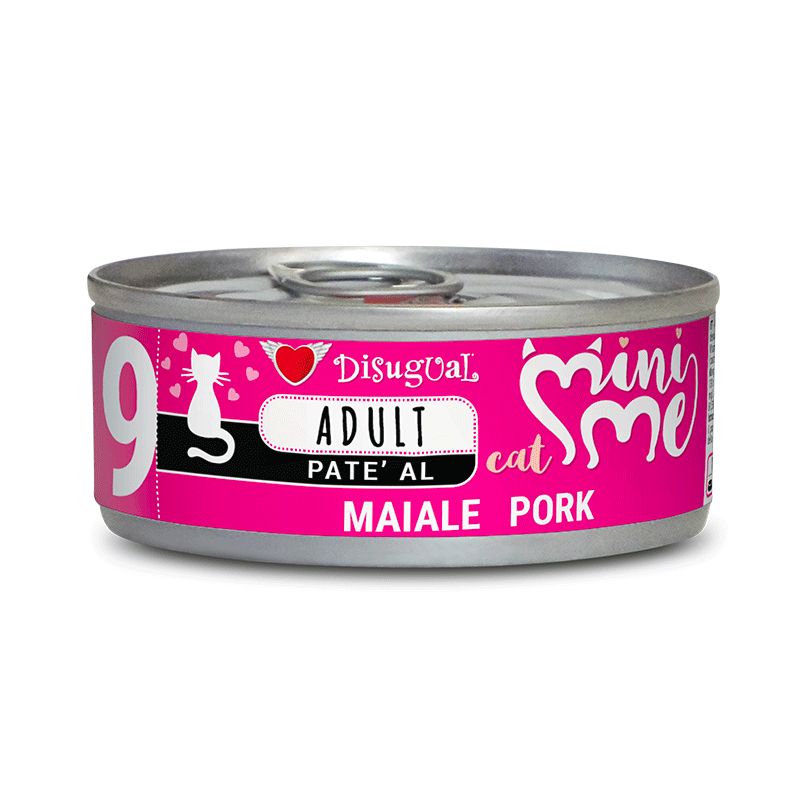 DISUGUAL - 85 g - Alimento umido per gatti adulti MINI ME - Patè