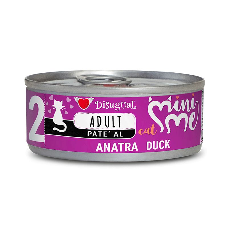 DISUGUAL - 85 g - Alimento umido per gatti adulti MINI ME - Patè