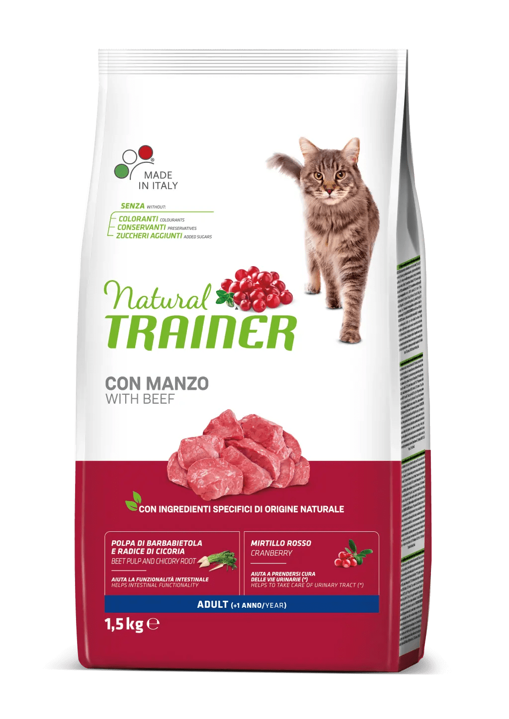 NATURAL TRAINER - Adult crocchette con manzo