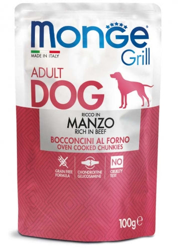 MONGE - GRILL Bocconcini – Ricco in Agnello con Ortaggi – Adult